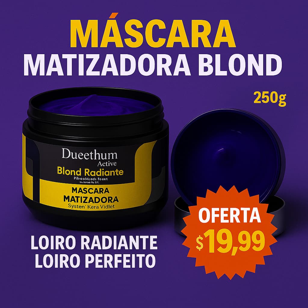 Máscara Matizadora Roxa 250g Loiro Platinado Perfeito Profissional Tira Amarelado Luzes