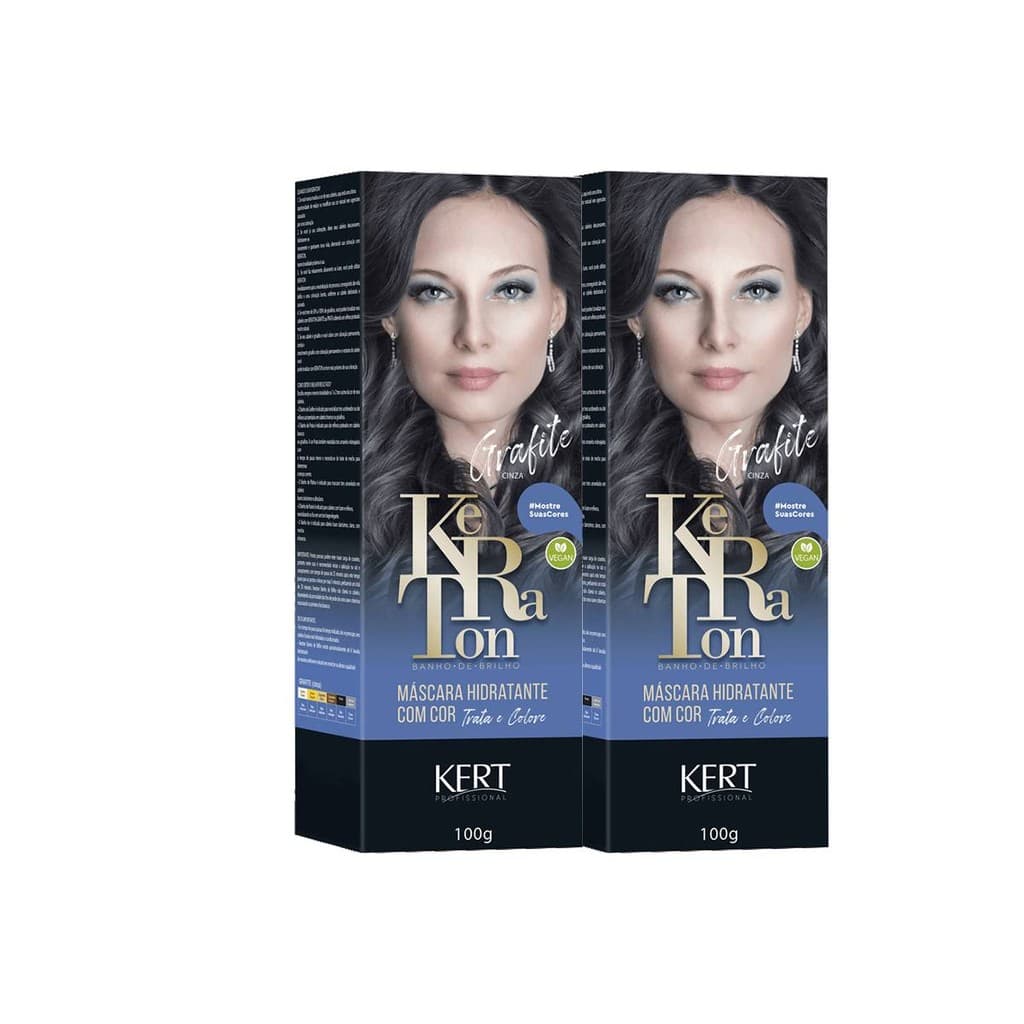 Tonalizante Keraton Grafite Cinza 100g - Kert 2 Unidades