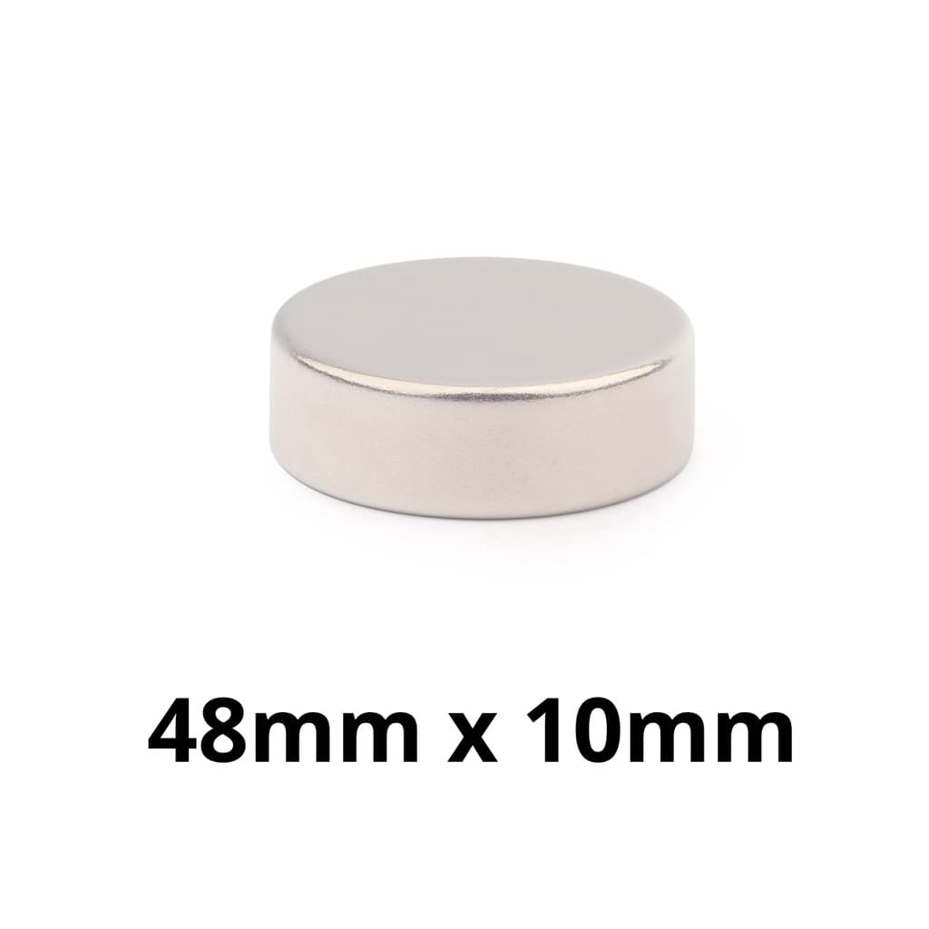 Ímã de neodímio disco 48mm x 10mm