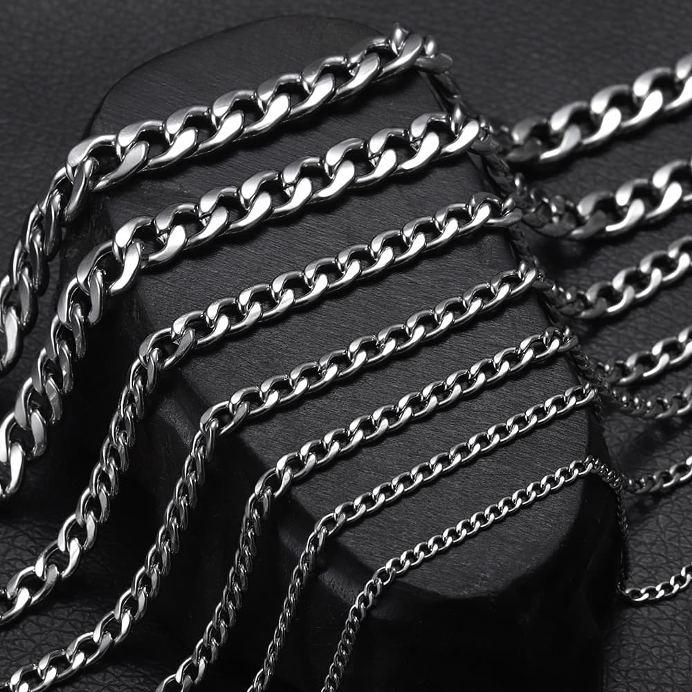 Corrente Masculina Cordão Colar Motoqueiro Prata Grumet De  idvel Premium / Qualidade Le Bijoux Cordão Corrente Aço Inox