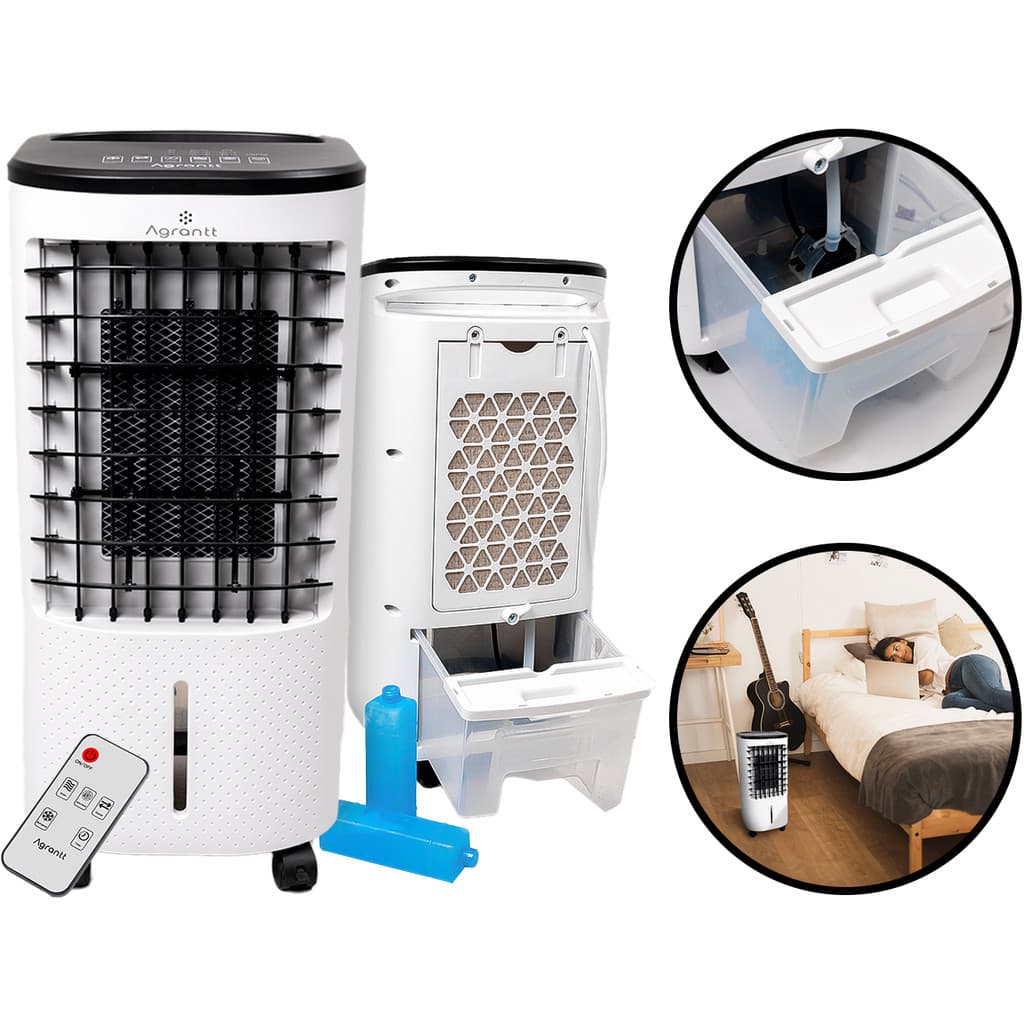 Climatizador De Ar Portátil 5 Litros Ventilador Umidificador Oslo 4 Funções Controle Remoto Agrantt