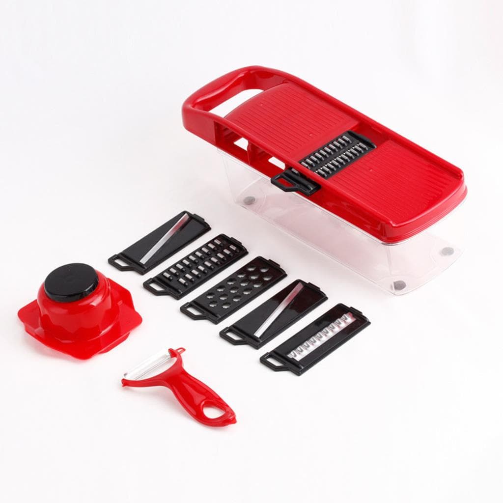 Fatiador Cortador de Legumes e Frios 6  em 1 com Laminas Profissional Mandoline Slicer