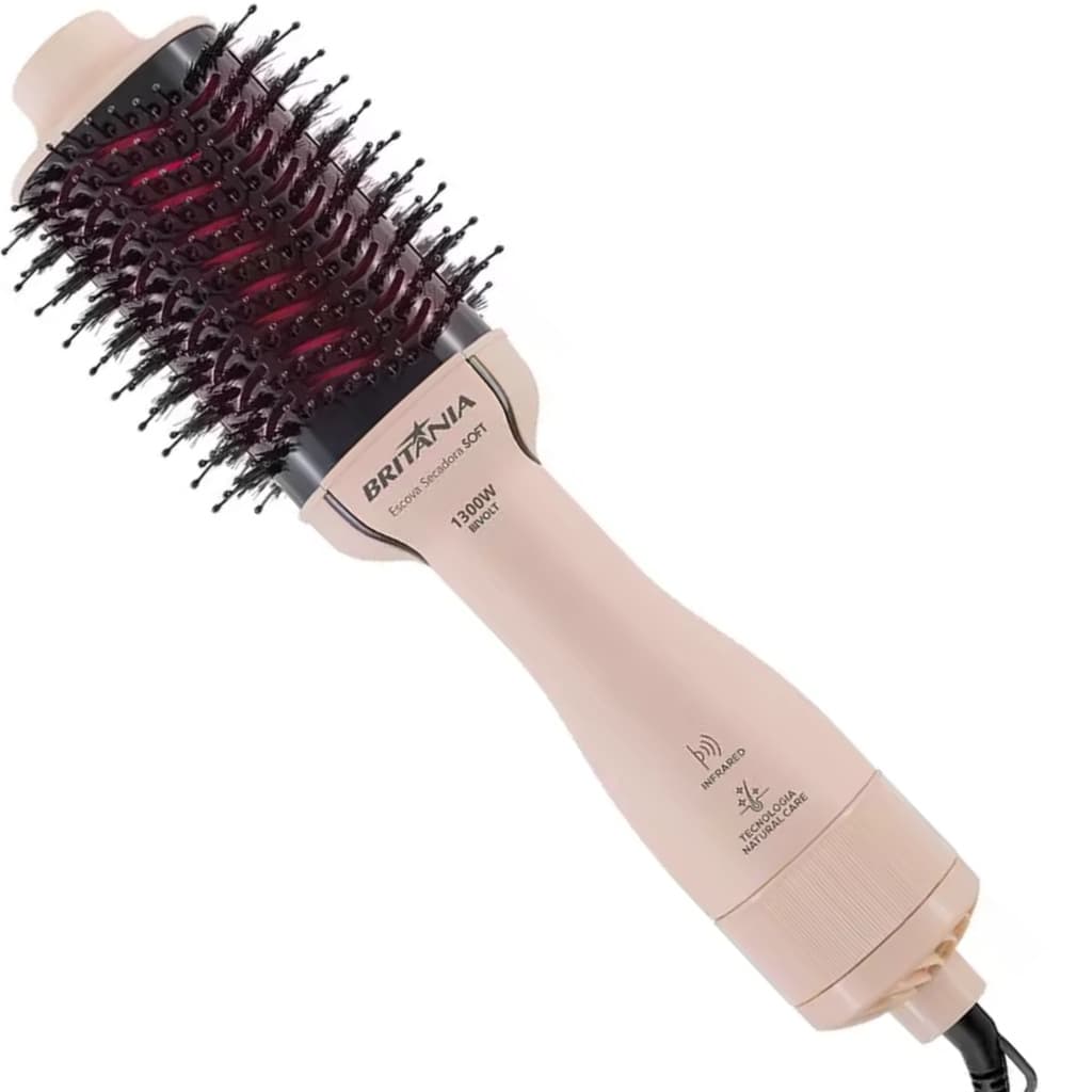 Escova Secadora  Britânia BEC07R Soft 4 em 1 1300W - Bivolt