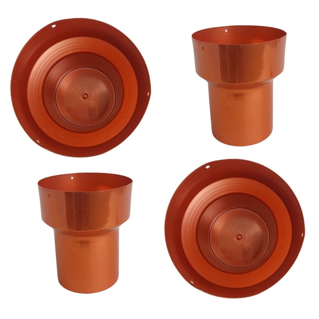 Cachepot boca larga laranja anodizado para plantas e jardins