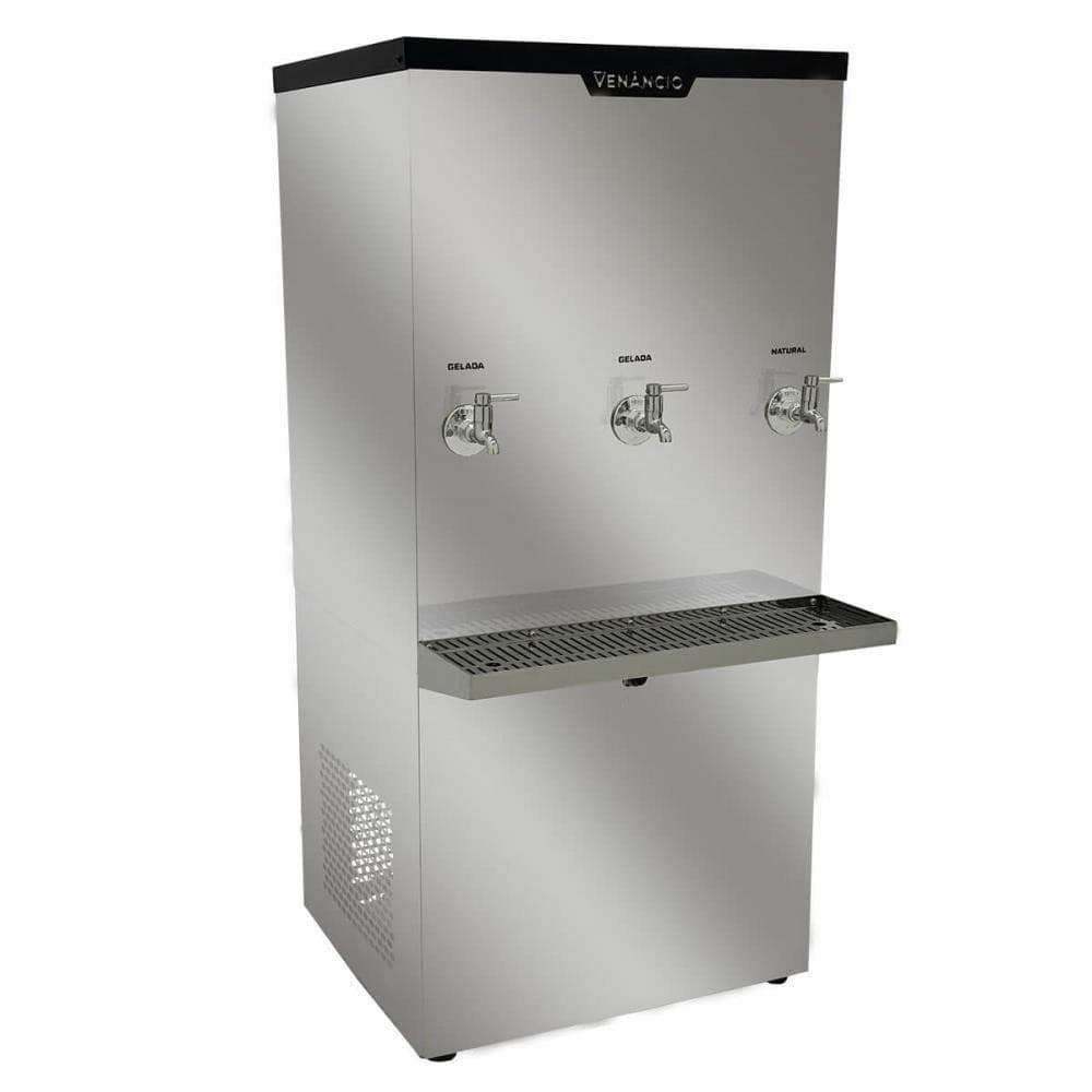Bebedouro Industrial Refrigerado Venâncio Bi100 Inox 100 Litros 220v 60hz 3 Torneiras Geladas