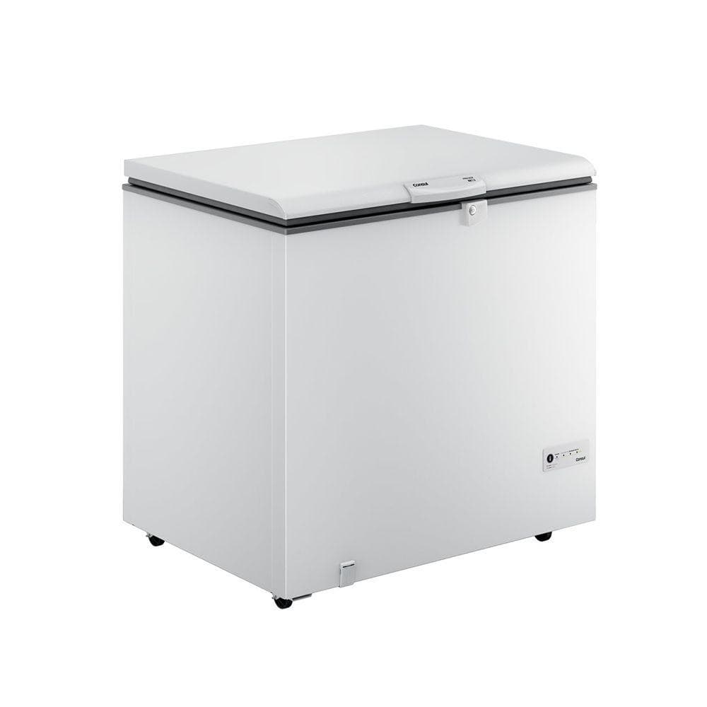 Freezer Consul Horizontal 309 Litros Branco com Porta Aberta