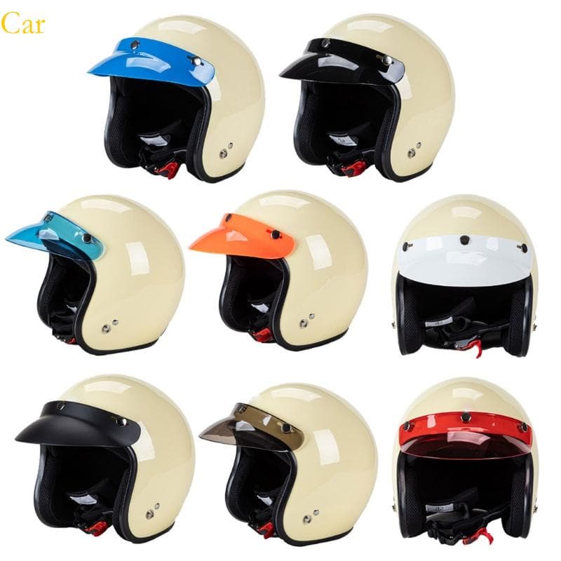 Capacete Aberto Retro Carro 3 Lâminas Para Proteção A Arranhões