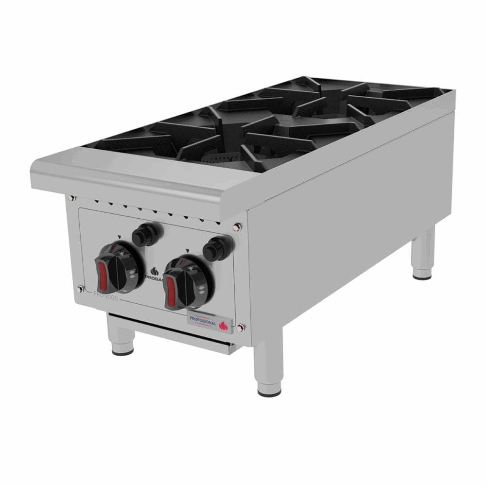 Fogão profissional Progás Pro-2000 a gás com 2 bocas, aço inox.