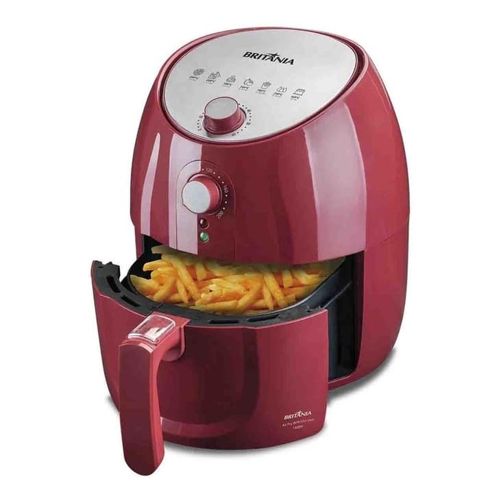 Fritadeira Air Fryer Britania 4,1l Vermelha Inox BFR10V 220v