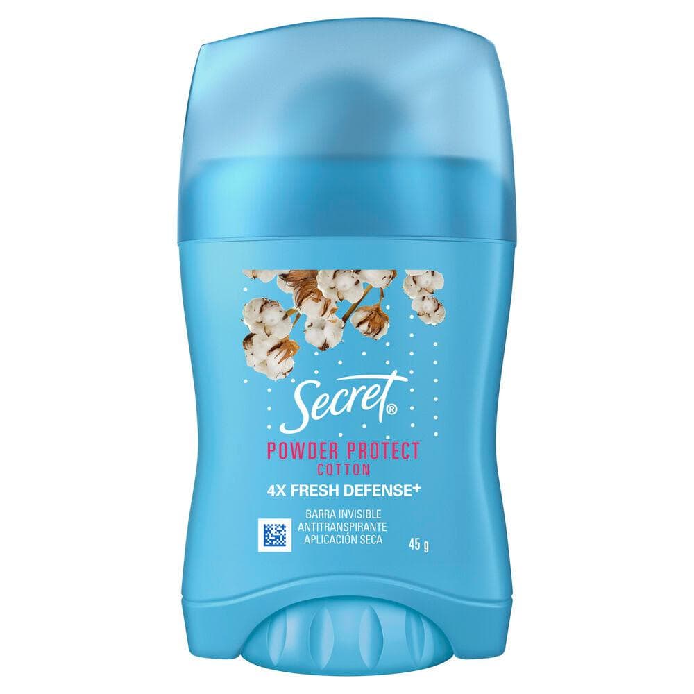 Desodorante Antitranspirante em Barra Secret Powder Protect Algodão 45g