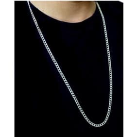 Corrente Cordão   Masculina 60Cm 4mm Premium / Qualidade Le Bijoux banhado a prata Cordão Corrente Colar