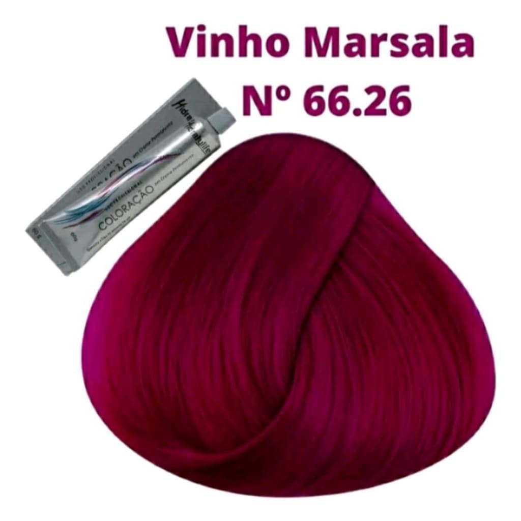 Tintura Cabelo Vinho Marsala 66.26 Coloração Hidralyfe