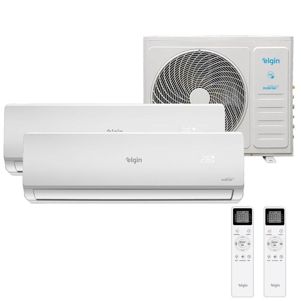 Ar Condicionado Bi Split Elgin 18000 BTUS 2X9000 Inverter Quente e Frio 220V MTQE18C2CB