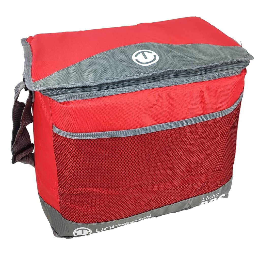 Bolsa Caixa Térmica 24 Litros SoftCooler Alça Isolante Térmico 8mm 39 Latas Cooler Vermelho
