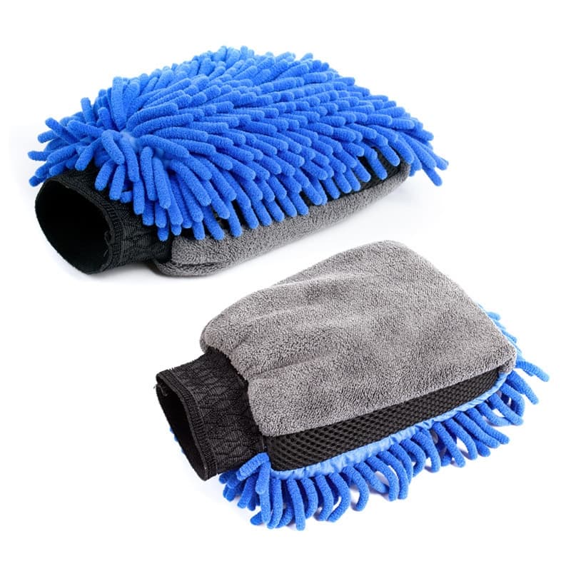 Luva Lavagem Tripla Ação Azul Escuro 17x25cm Karbox Produto Para Limpeza Automovel