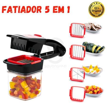 Cortador 5 Em 1 Frutas Verduras Legumes Vegetais em Cubos
