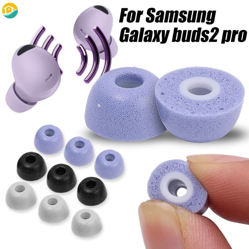 1 Par De Fones De Ouvido De Espuma De Memória Macia De Cor Sólida Mini Tampões Auriculares De Substituição Dicas Para Os S/M/L Samsung Galaxy Buds 2 Pro