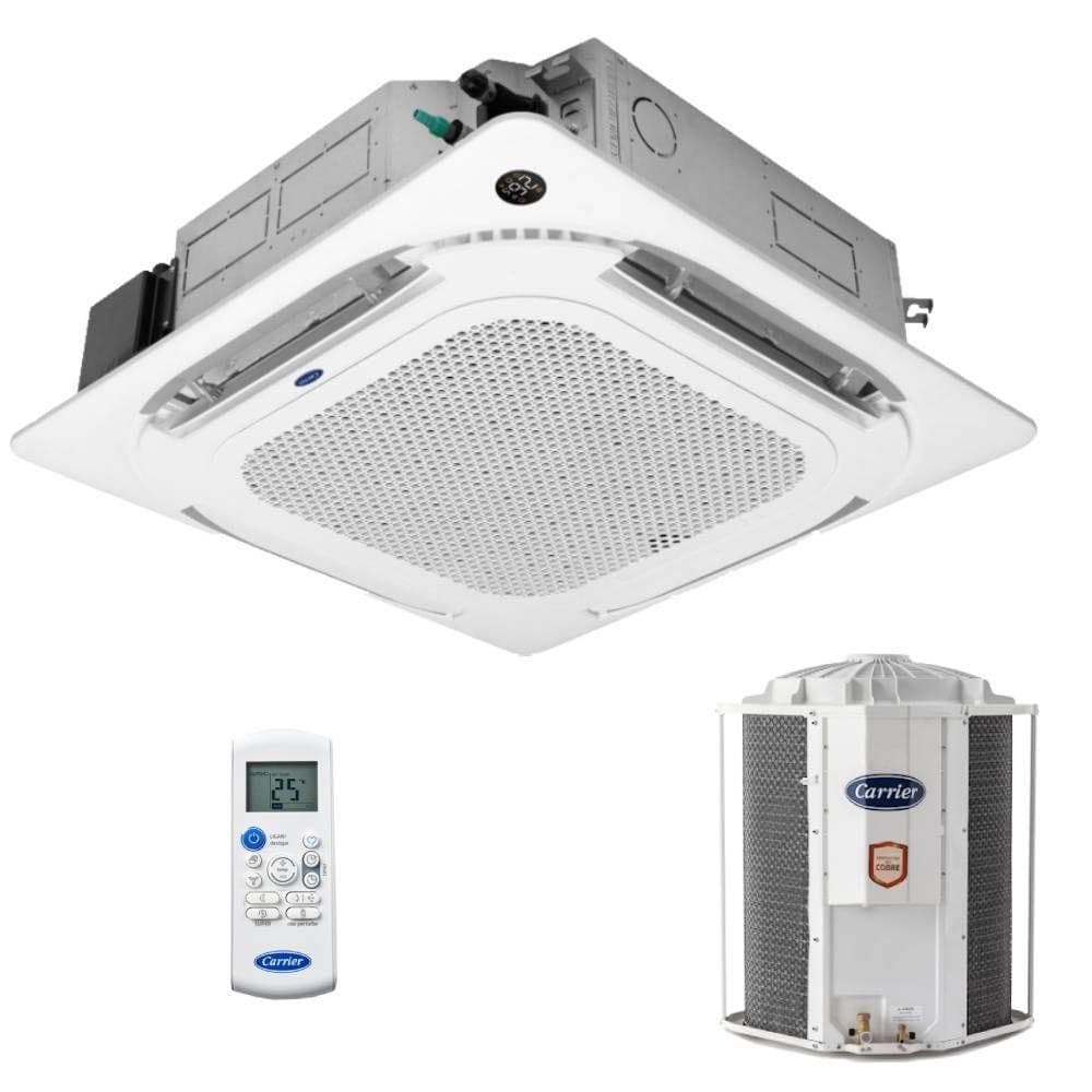 Ar Condicionado Split Cassete Carrier 46000 BTUS Frio 220V Trifásico com controle remoto e unidade externa