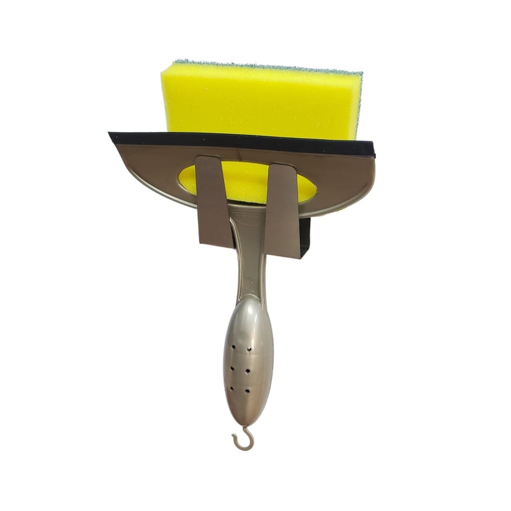 Porta esponja multiuso com suporte em aço inoxidável e ventosa para fixação na parede