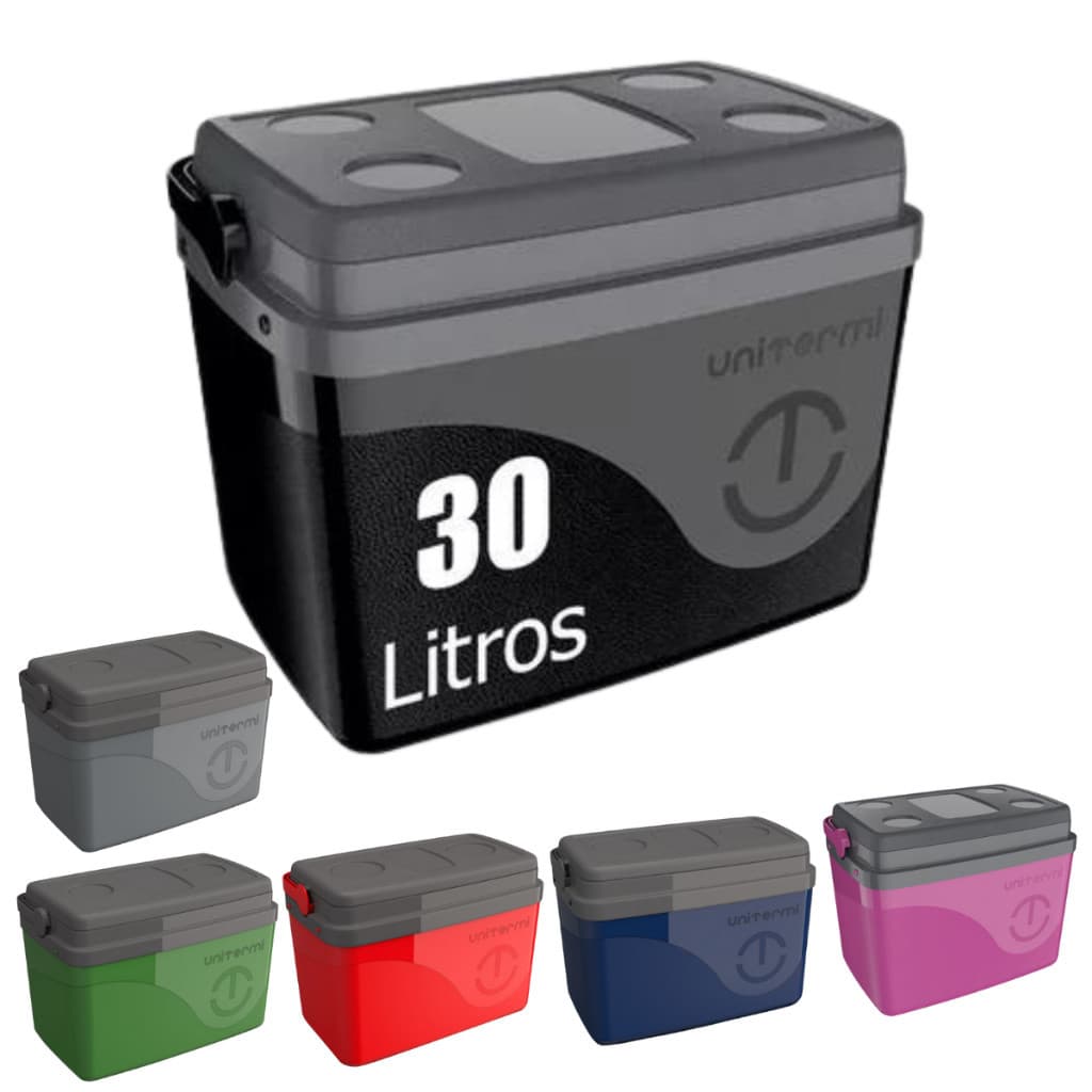 Caixa Cooler Térmica 30 Litros Com Alça Cores Vibrantes