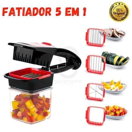 Cortador 5 Em 1 Frutas Verduras Legumes Vegetais em Cubos
