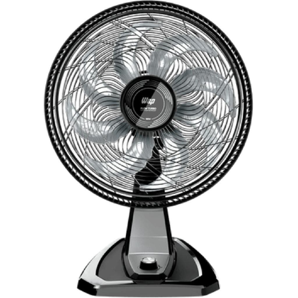 Ventilador de mesa e parede Wap Flow Turbo 2 em 1, 180W, 50cm, 8 pás, preto e prata