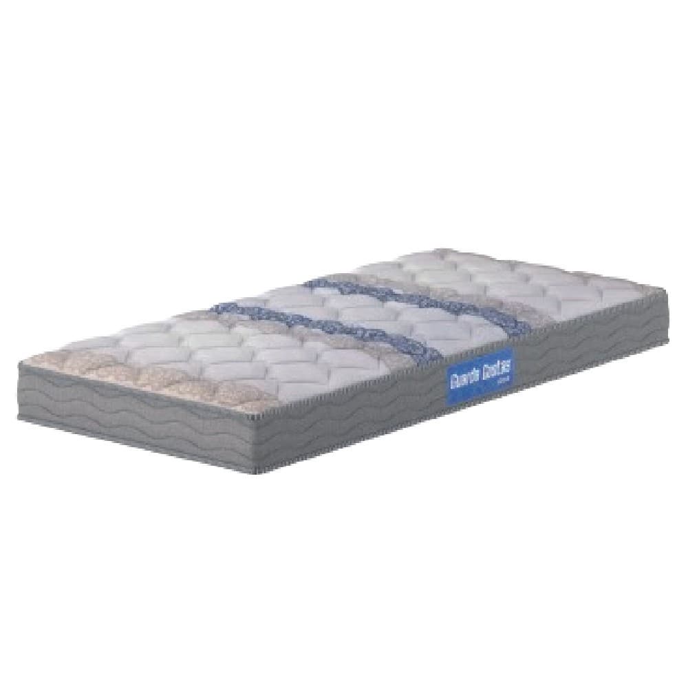 Colchão Solteiro Espuma D33 Guarda Costas Sleep 88x188x14cm Branco / Cinza Probel - Suporta até 100kg por Pessoa
