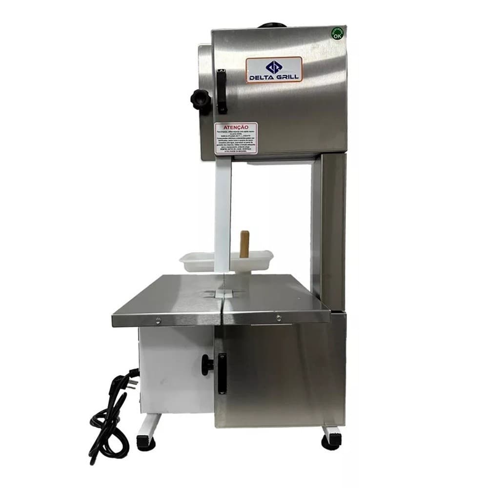 Serra de Fita Semi Inox Bancada com Moedor Boca 5 Delta Grill para Açougue
