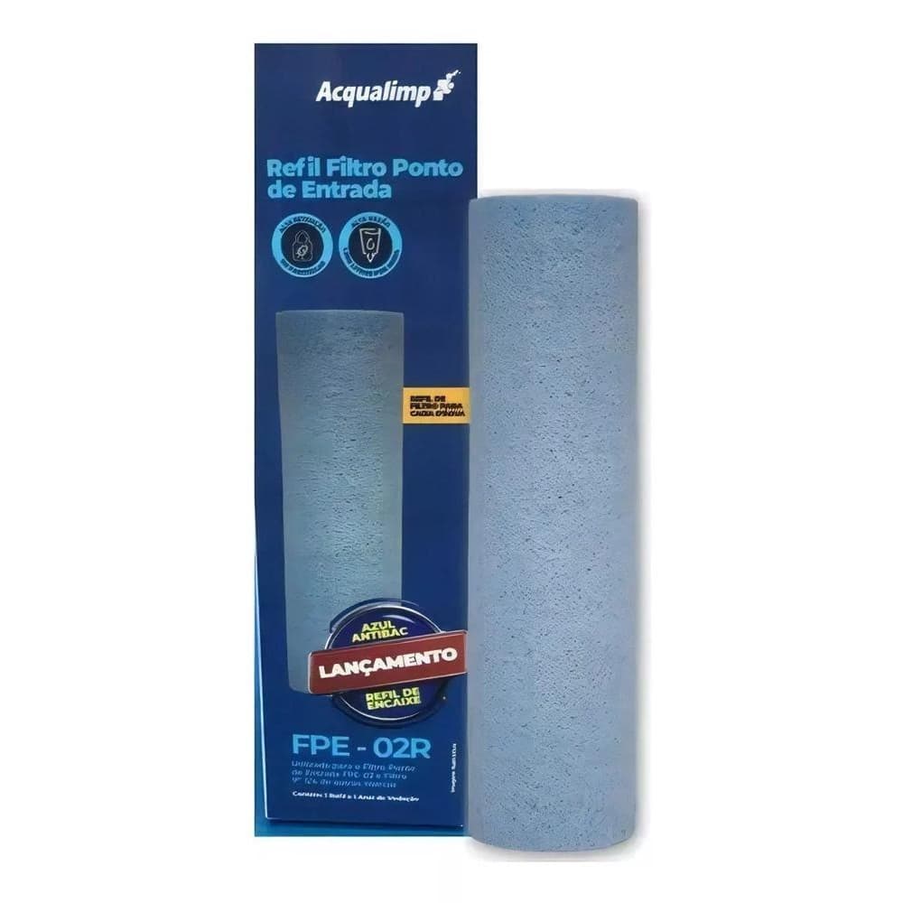 Refil para filtro ponto de entrada caixa d'água FPE-02 Acqualimp cinza claro