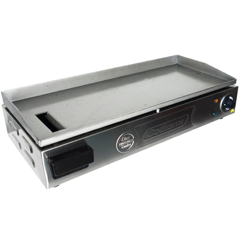 Chapa Elétrica Lanches 70X30 2000W Inox Cozinha Profissional