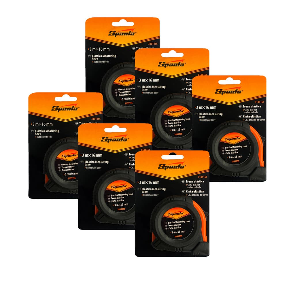 Pacotes de fita métrica Spanta 3m x 16mm para construção