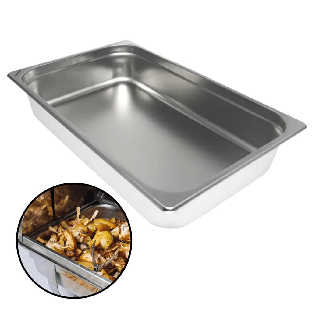 Cuba gastronômica 53 x 32,5 x 10 cm inox para restaurante e buffet