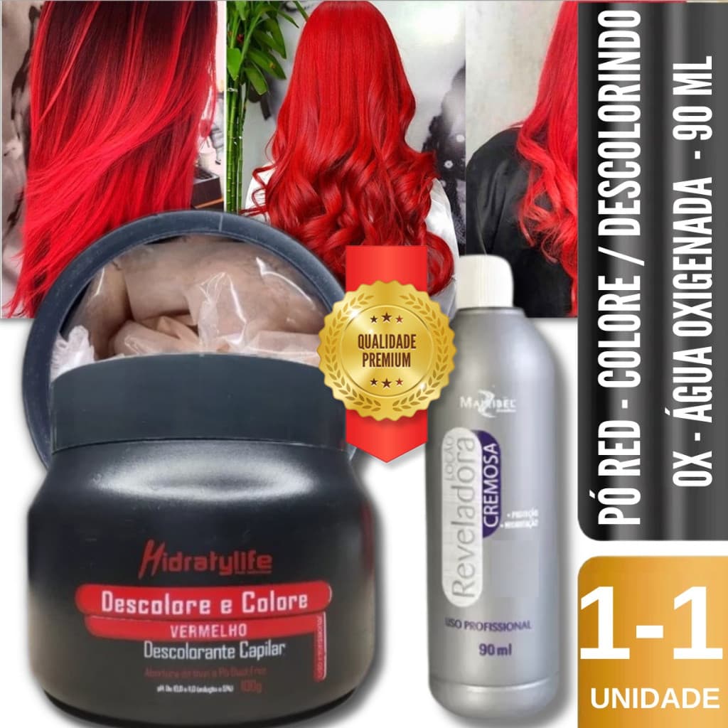 Po Descolorante Vermelho Descoloração Potente | Renove Seu Estilo