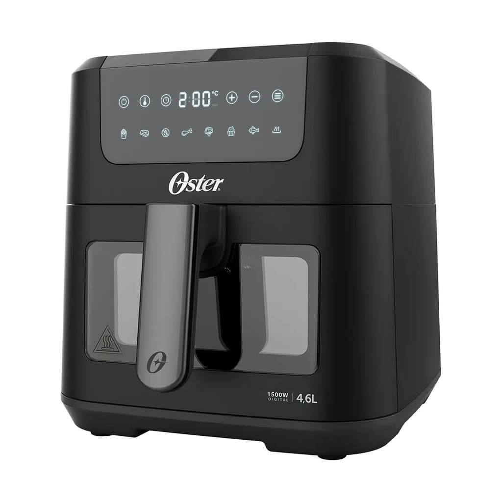 Fritadeira Elétrica Air Fryer Digital Clear Oster OFRT970 1500W 4,6 Litros 127v 8 Funções Iluminação Interna Com Visor 