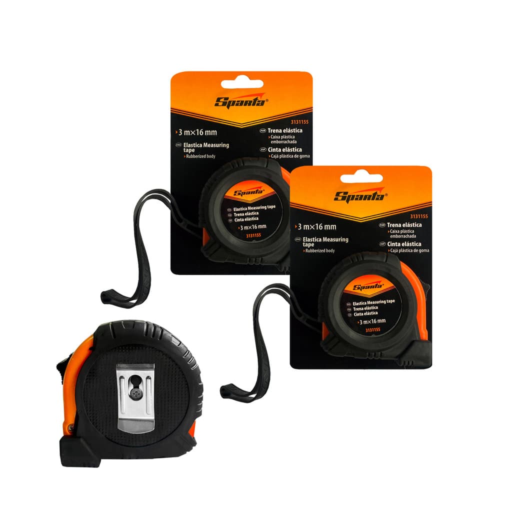 2 Trenas Curta 3m x 16mm Sparta Profissional Construção Carpintaria Marcenaria Doméstico