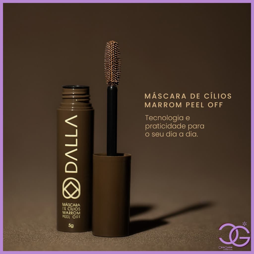 Máscara de Cílios Marrom Peel Off - Dalla