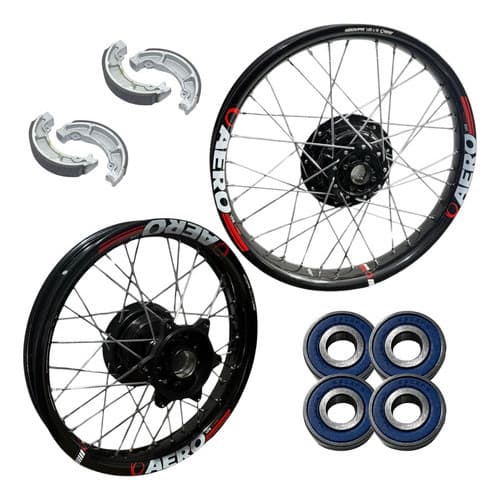 Par Roda Bros Tambor Aro Aluminio Aero Viper Preto Lona+rol