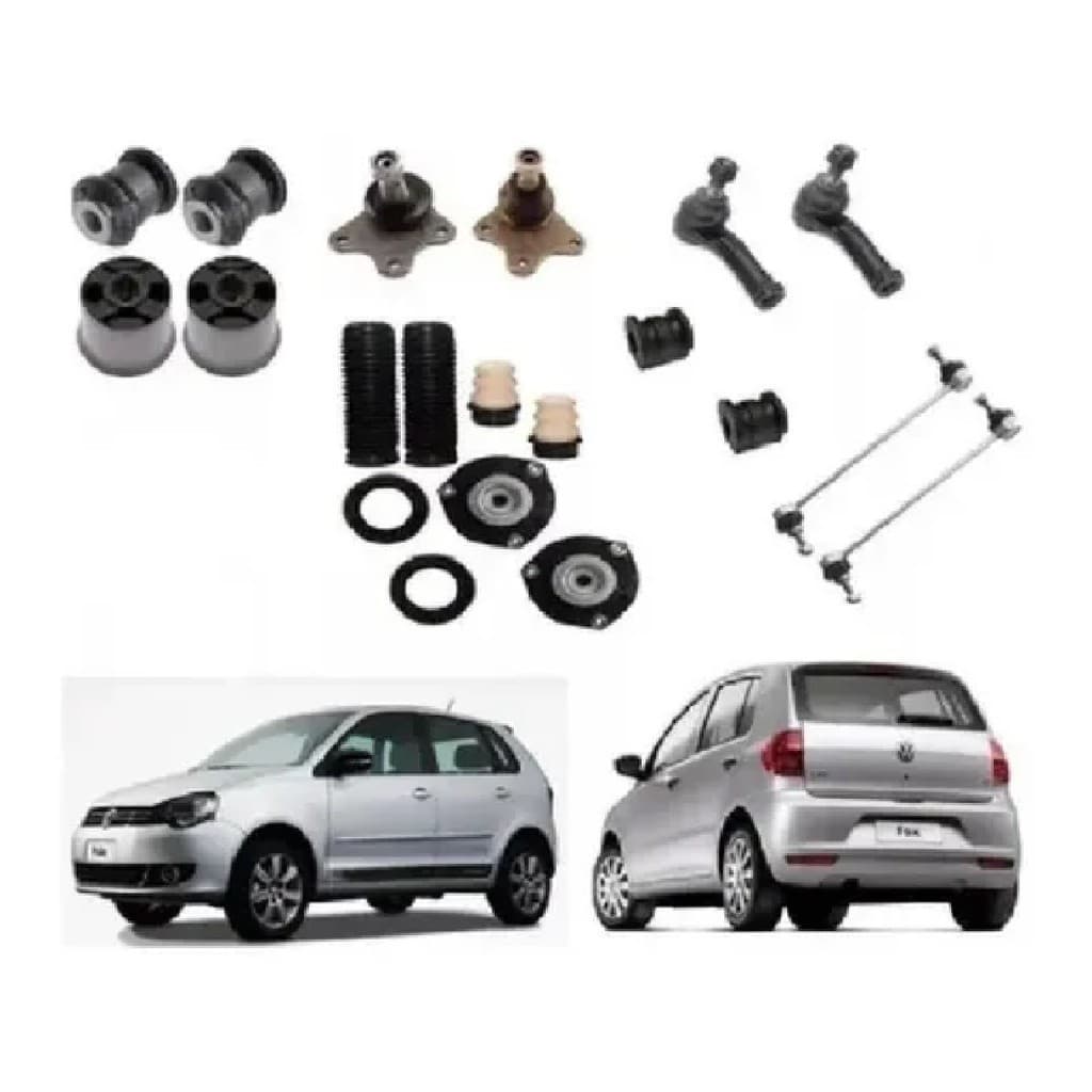 Kit Coxim Bucha Pivo Terminal Bieleta Kit Amort Polo Cros Fox Space-Fox Kit Coxim Bucha Pivo Term Biele Kit Amort Polo F