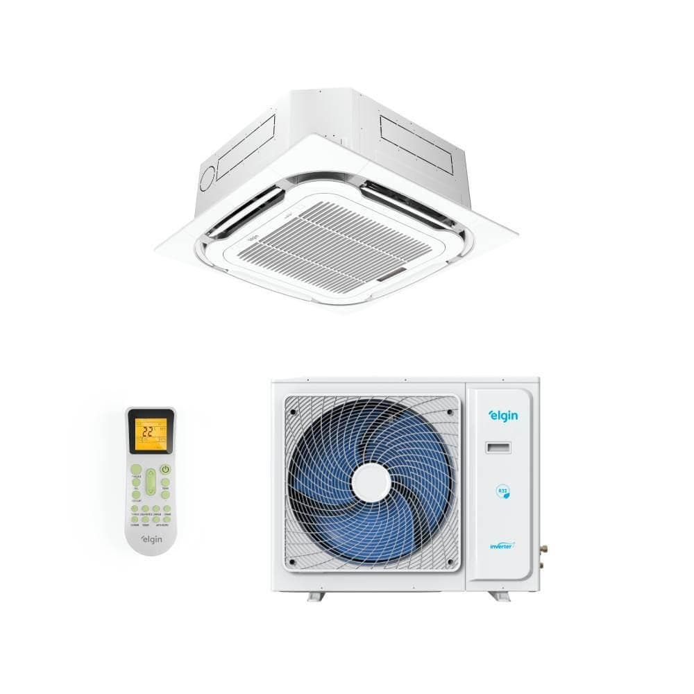 Ar Condicionado Split Cassete Inverter Elgin Plus 4 Vias 18000 BTUs Frio 220V com controle remoto