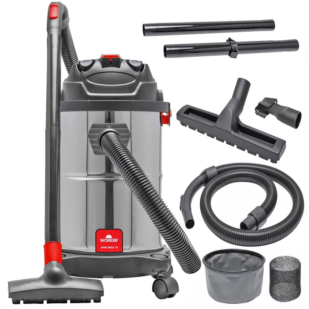 Aspirador veicular profissional Worker 15L 1400W com acessórios