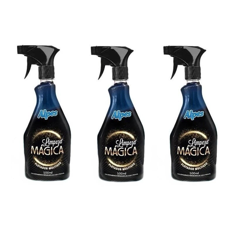 3 Spray Limpeza Mágica Flotador Remoção Sujeiras Dificeis Limpeza Magica