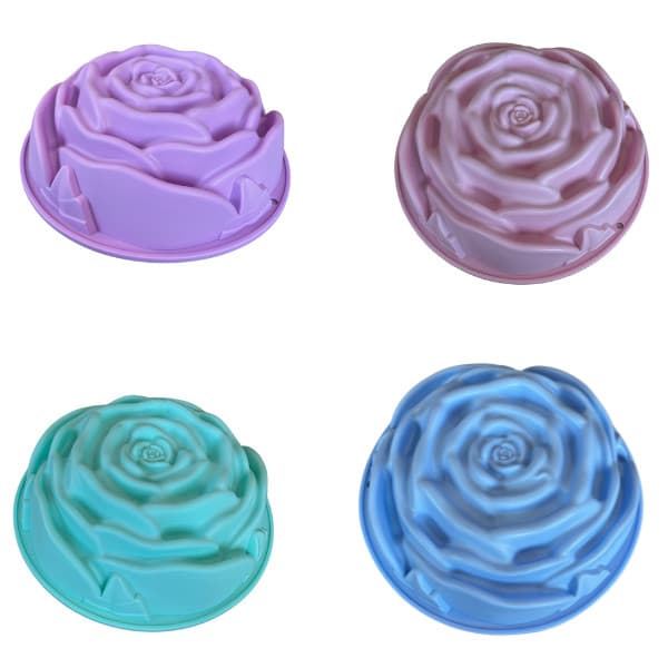 Forma de Bolo Redonda Silicone Formato Flor Grande Para Gelatina Pão Bolo Doces Sobremesa Assadeira
