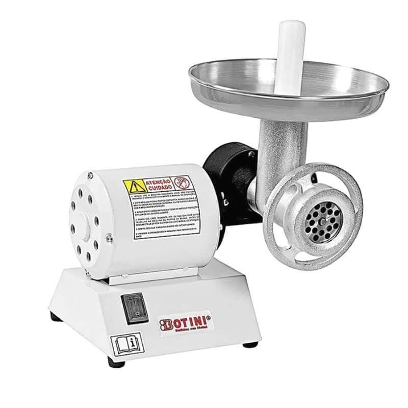 Moedor de carne elétrico Botini B09 branco e preto, 1000W, bivolt, 13,6 Kg