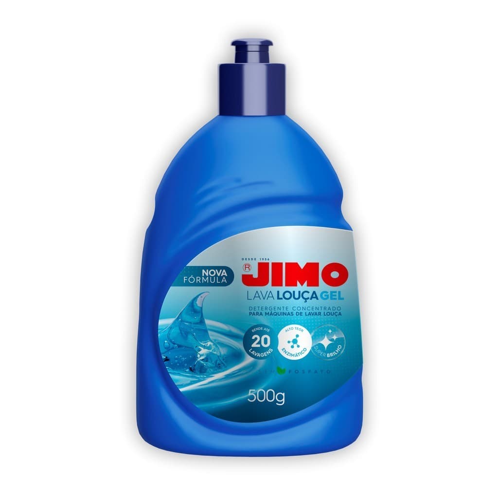 Jimo Lava-Louça Gel 500ml Detergente Concentrado Exclusivo Para Maquina de Lavar Louças
