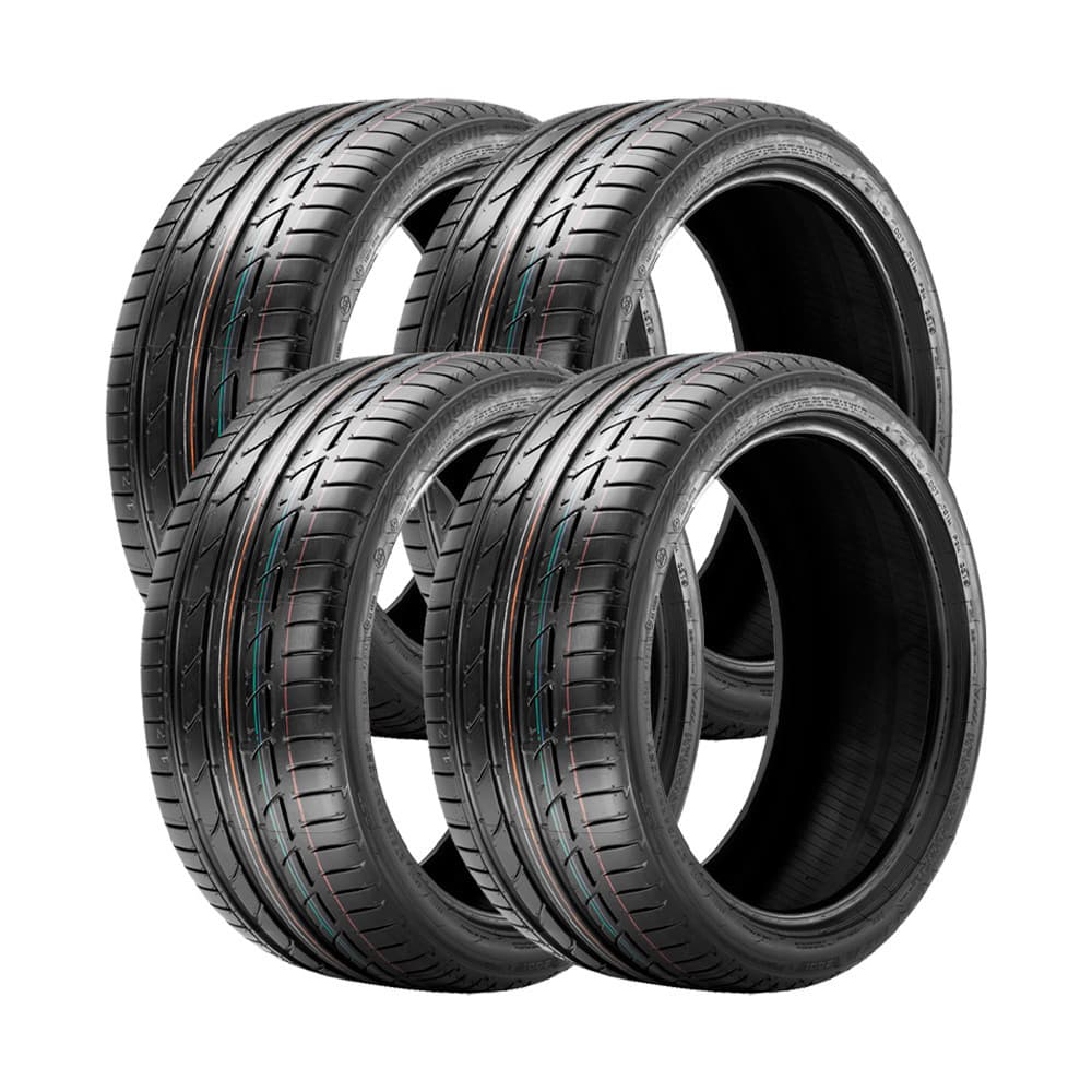 Jogo 4 Pneus Bridgestone Aro 17 Potenza S001 * 255/45R17 98W Run Flat