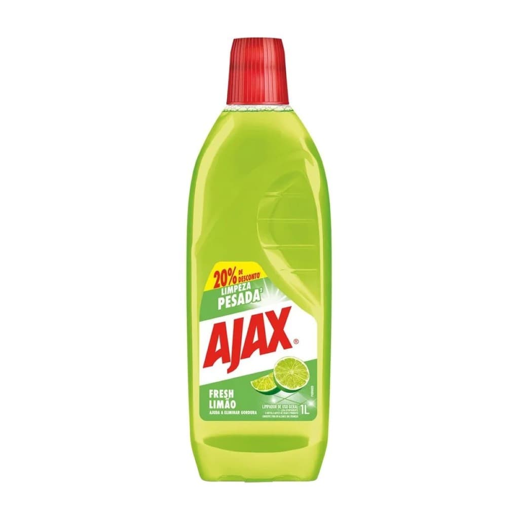 Limpador Perfumado Ajax Limpeza Pesada Fresh Limão 1 Litro