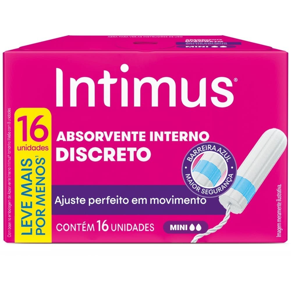 Absorvente Interno Intimus® Discreto Mini 16 Un