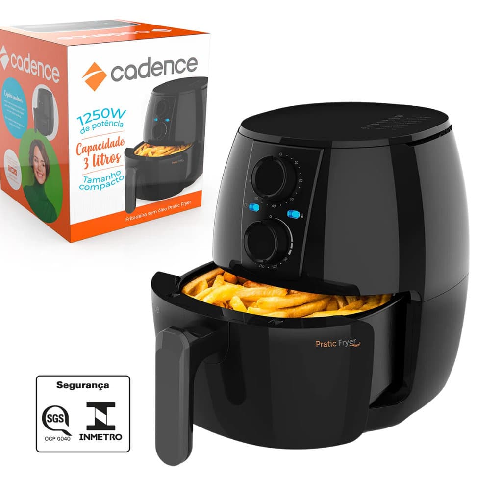 Air Fryer Fritadeira elétrica sem óleo 3 Litros 127V CADENCE