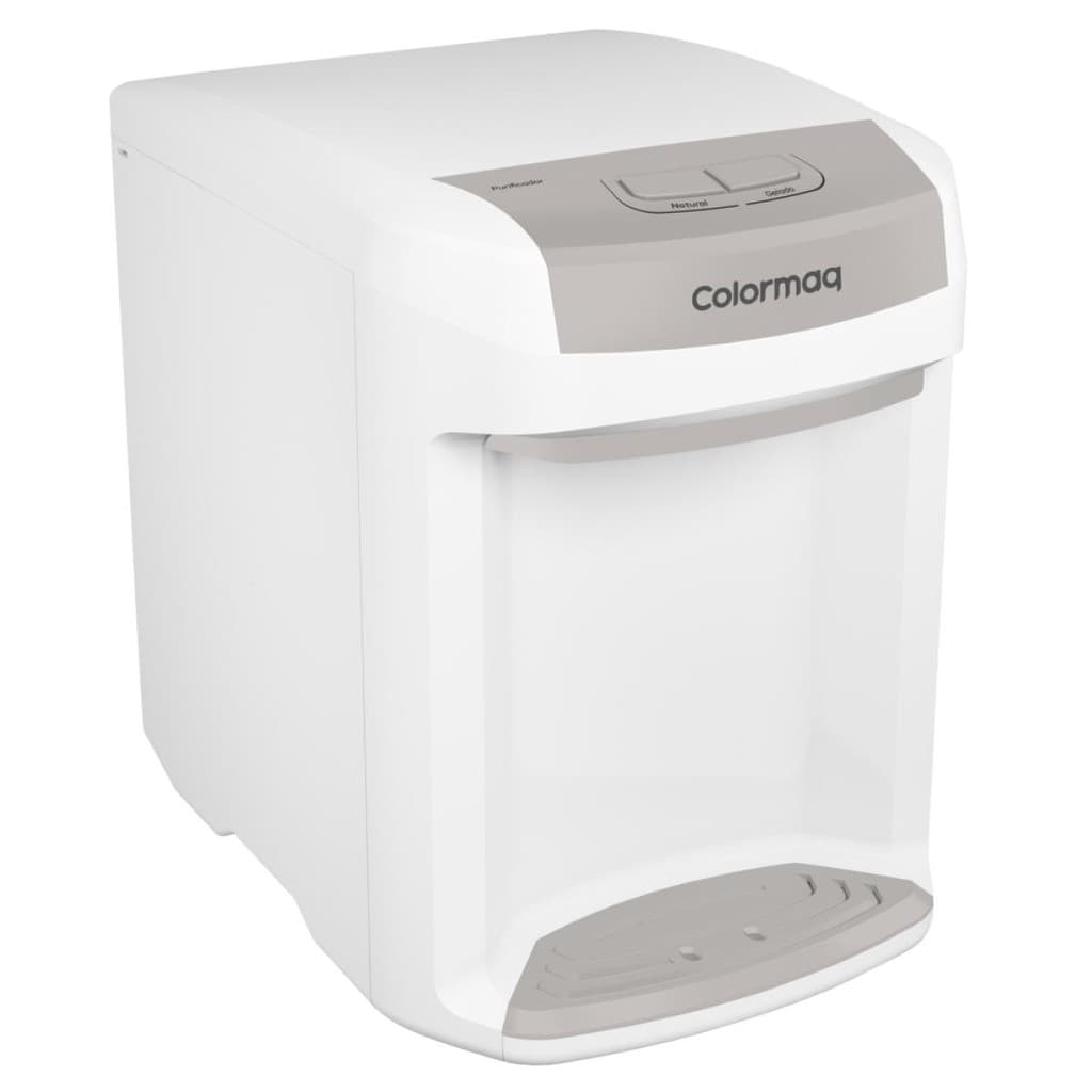 Purificador de Água Colormaq Eletrônico Bivolt, branco com detalhes cinza, vista frontal