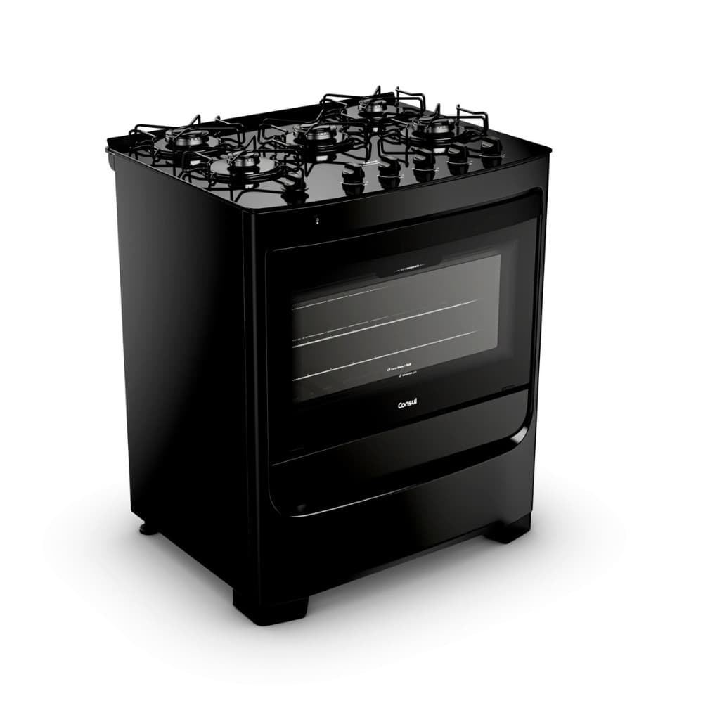 Fogão 5 Bocas Consul Mesa de Vidro CFS5VBE